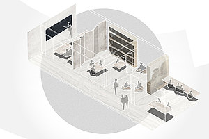 In Planung: „Lerncluster“ – große Lernlandschaften, multiteilbar zu kleinen Räumen  